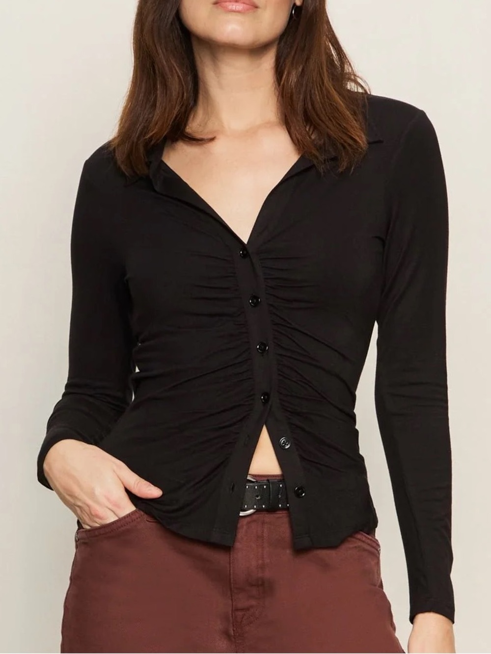 Sanctuary Dreamgirl Knit Button Up Top